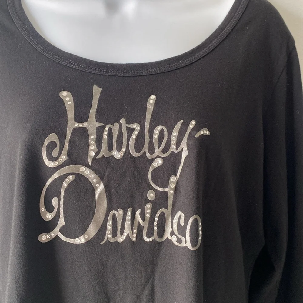 ⚡️Last days! Harley Davidson Black Long Sleeve Tee L - Picture 4 of 7